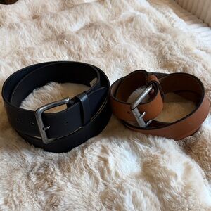 Leather Men's Belts size 36 - Black and Brown
